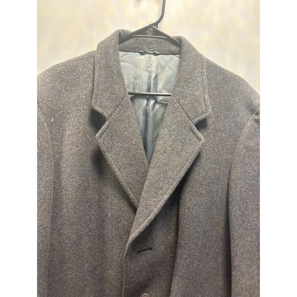 Ciatti Mens Long Gray Wool Overcoat With Buttons & Pockets 46R - Picture 2 of 14